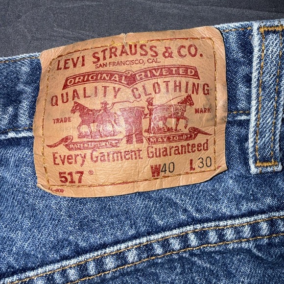 Vintage Levis 517 Jeans Mens 40x30 Blue Denim Boot Cut Medium Wash 90s - Picture 11 of 11